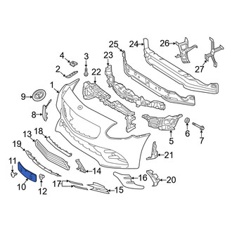 Mercedes-Benz OE - Front License Plate Bracket