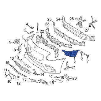 Mercedes-Benz OE - Front Left Bumper Cover Support Rail