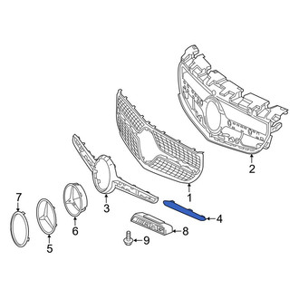 Mercedes-Benz OE - Front Left Grille Molding