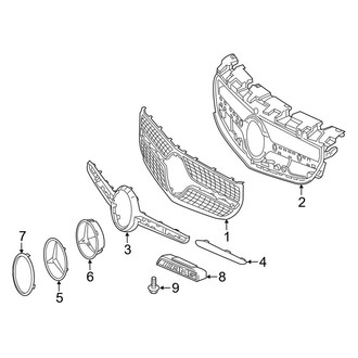 Mercedes-Benz OE - Front Bumper & Grille - Grille & Components (With Sport Package/AMG Line Package)