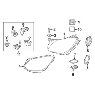 Mercedes-Benz OE - Front Lamps - Headlamp Components (LED Headlamps)