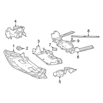 Mercedes-Benz OE - Radiator Support - Splash Shields