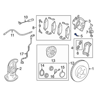 Mercedes-Benz OE - Rear Disc Brake Caliper Pin