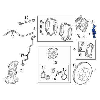 Mercedes-Benz OE - Front Disc Brake Anti-Rattle Clip