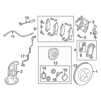 Mercedes-Benz OE - Front Suspension - Brake Components