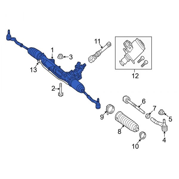 MercedesBenz OE 172460010080 Rack and Pinion Assembly