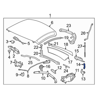 Mercedes-Benz OE - Convertible Top Push Rod