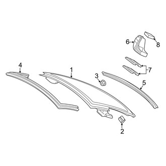 Mercedes-Benz OE - Retractable Top - Back Glass