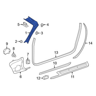 Mercedes-Benz OE - Left Body A-Pillar Trim Panel