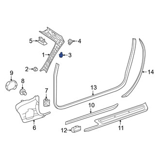 Mercedes-Benz OE - Trunk Trim Panel Clip