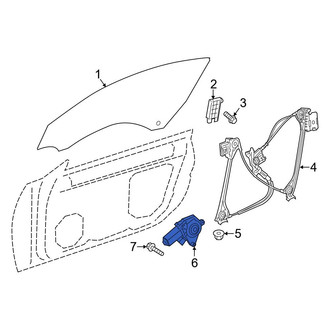 Mercedes-Benz OE - Front Left Window Motor