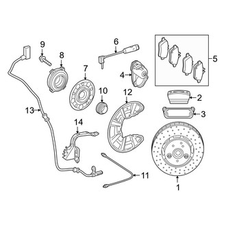 Mercedes-Benz OE - Rear Suspension - Brake Components