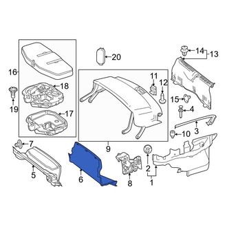 Mercedes-Benz OE - Rear Lower Trunk Trim Panel