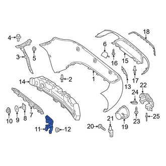 Mercedes-Benz OE - Rear Left Bumper Cover Support Rail