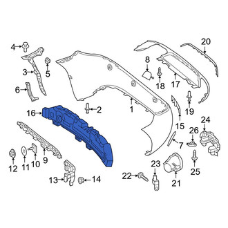 Mercedes-Benz OE - Rear Bumper Impact Absorber