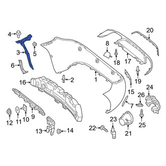 Mercedes-Benz OE - Rear Left Bumper Cover Bracket
