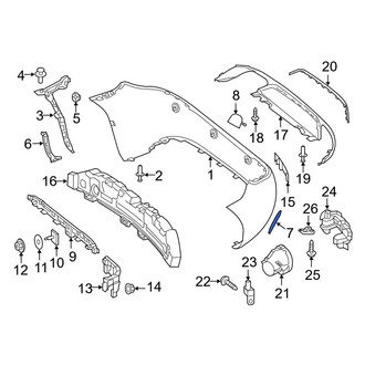 Mercedes-Benz OE - Rear Left Bumper Cover Spacer Panel