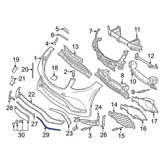 Mercedes-Benz OE - Front Left Lower Bumper Trim