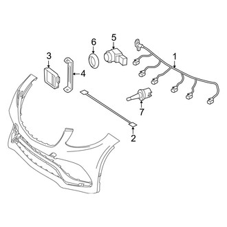 Mercedes-Benz OE - Front Bumper - Electrical Components (Sport Utility W166 Body Code)