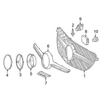 Mercedes-Benz OE - Front Bumper - Grille & Components (4Matic)