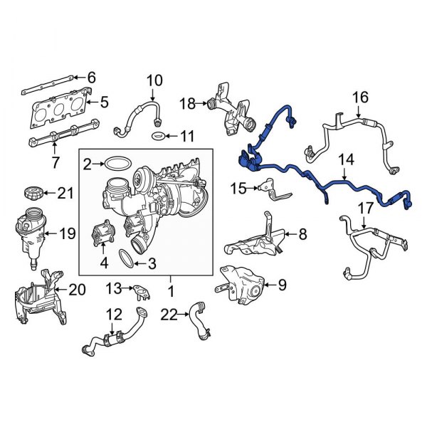 Turbocharger Coolant Line