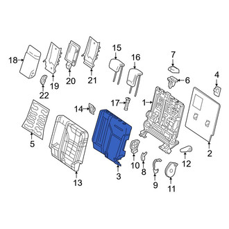Mercedes-Benz OE - Rear Left Seat Back Cushion
