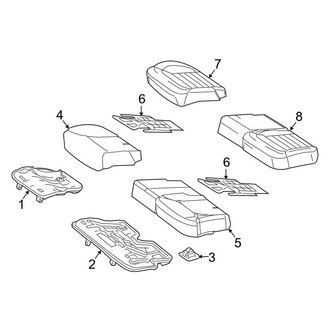 Mercedes-Benz OE - Seats & Tracks - Rear Seat Components (Lower Components), (Sport Utility Coupe C292 Body Code)