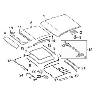 Mercedes-Benz OE - Left Sunroof Glass Seal