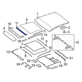 Mercedes-Benz OE - Front Sunroof Opening Trim