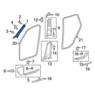 Mercedes-Benz OE - Left Body A-Pillar Trim Panel