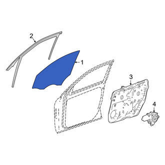 Mercedes-Benz OE - Rear Left Door Glass
