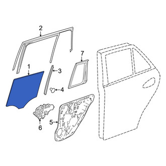 Mercedes-Benz OE - Rear Right Door Glass