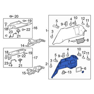 Mercedes-Benz OE - Rear Left Lower Interior Quarter Panel Trim Panel