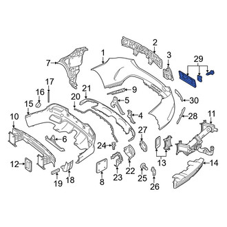 Mercedes-Benz OE - Rear License Plate Bracket