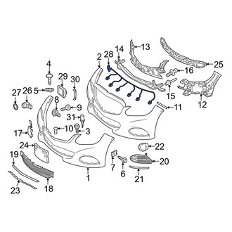 Mercedes-Benz OE - Front Parking Aid System Wiring Harness