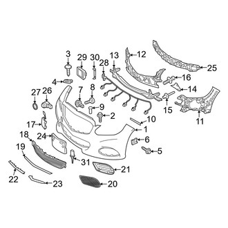 Mercedes-Benz OE - Front Bumper & Grille - Bumper & Components (With AMG Package)
