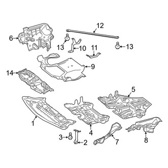 Mercedes-Benz OE - Radiator Support - Splash Shields (Sedan / Wagon)