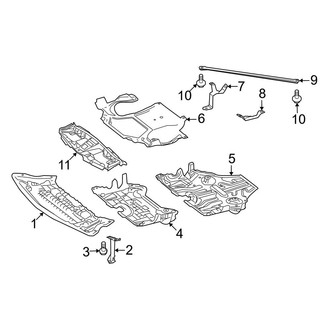 Mercedes-Benz OE - Radiator Support - Splash Shields