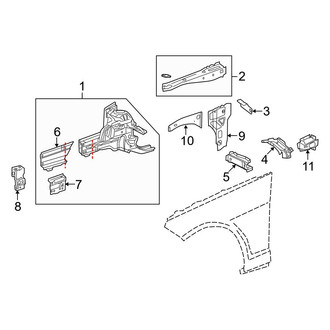 Mercedes-Benz OE - Fender - Structural Components & Rails