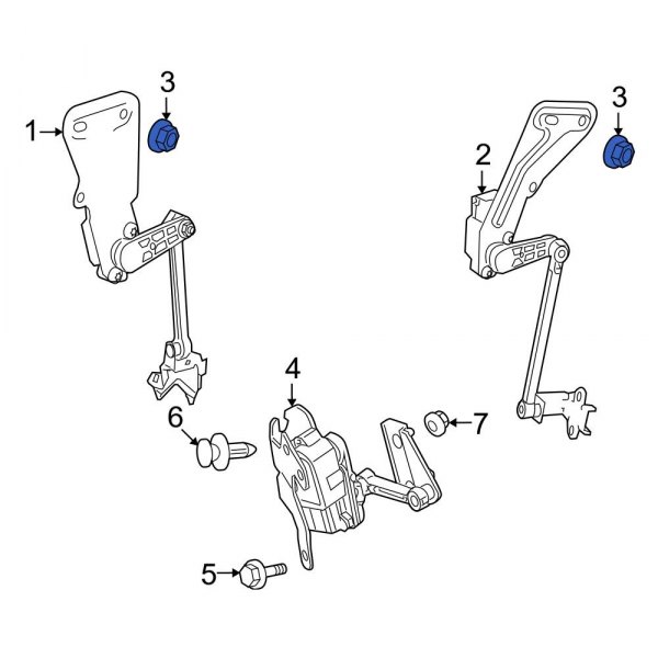 Headlight Level Sensor Nut