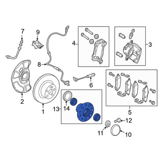 Mercedes-Benz OE - Front Wheel Bearing and Hub Assembly