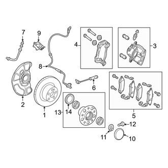 Mercedes-Benz OE - Front Suspension - Brake Components