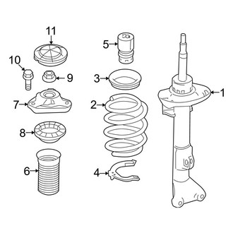 Mercedes-Benz OE - Front Suspension - Struts & Components (W/O Air Suspension), (AWD)