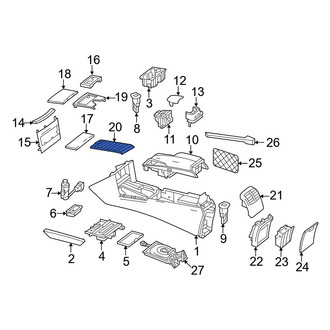 Mercedes-Benz OE - Front Console Lock Cylinder Trim Cover