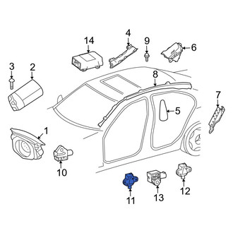 Mercedes-Benz OE - Center Air Bag Impact Sensor