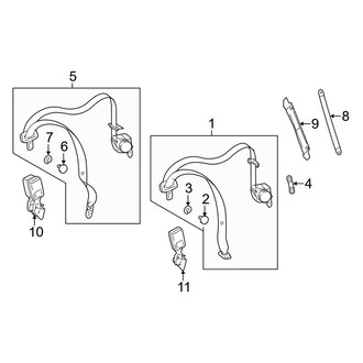 Mercedes-Benz OE - Restraint Systems - Rear Seat Belts