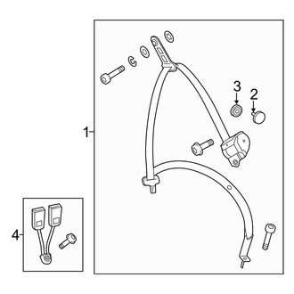 Mercedes-Benz OE - Restraint Systems - Rear Seat Belts (3rd Row Seat), (Wagon)
