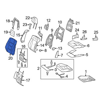 Mercedes-Benz OE - Front Left Seat Back Cushion Cover