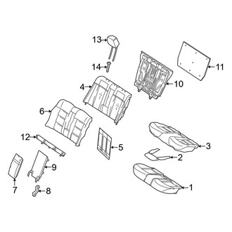 Mercedes-Benz OE - Seats & Tracks - Rear Seat Components (W/O Folding Seat)