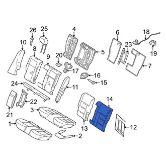 Mercedes-Benz OE - Rear Left Seat Back Cushion Cover